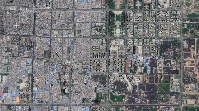 地图 地球俯冲定位 中国 河南 全球定位系统  航拍视角 影视频素材