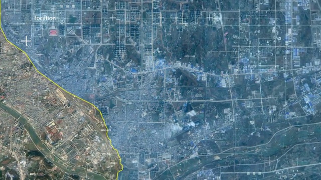 地图 地球俯冲定位 中国 河南 全球定位系统  航拍视角 影视频素材