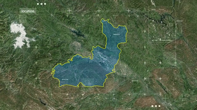 地图 地球俯冲定位 中国 广西 全球定位系统  航拍视角 影视频素材