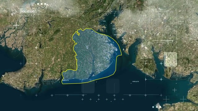 地图 地球俯冲定位 中国 广西 全球定位系统  航拍视角 影视频素材