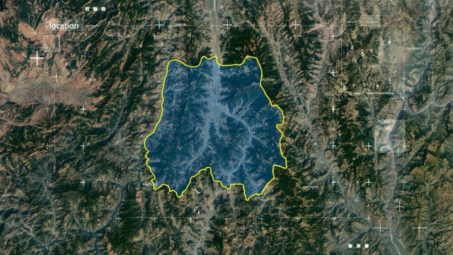 地图 地球俯冲定位 中国 四川 全球定位系统  航拍视角 影视频素材