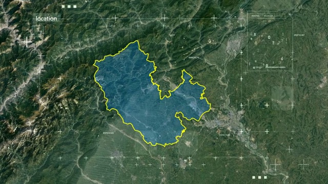 地图 地球俯冲定位 中国 四川 全球定位系统  航拍视角 影视频素材