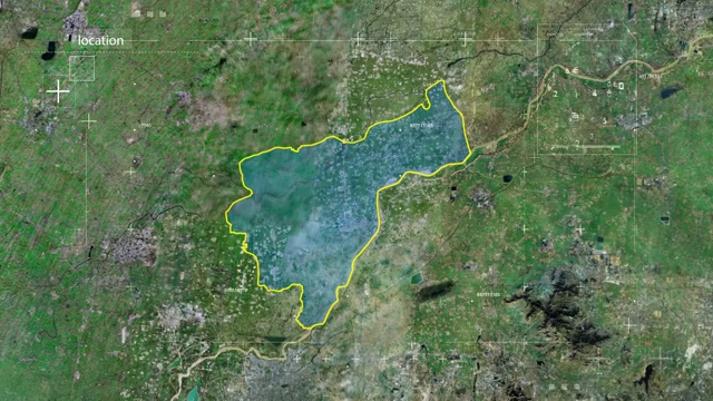 地图 地球俯冲定位 中国 山东 全球定位系统  航拍视角 影视频素材