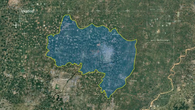地图 地球俯冲定位 中国 山东 全球定位系统  航拍视角 影视频素材