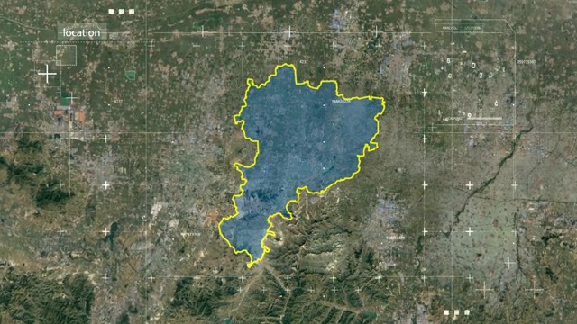 地图 地球俯冲定位 中国 山东临淄区视频素材