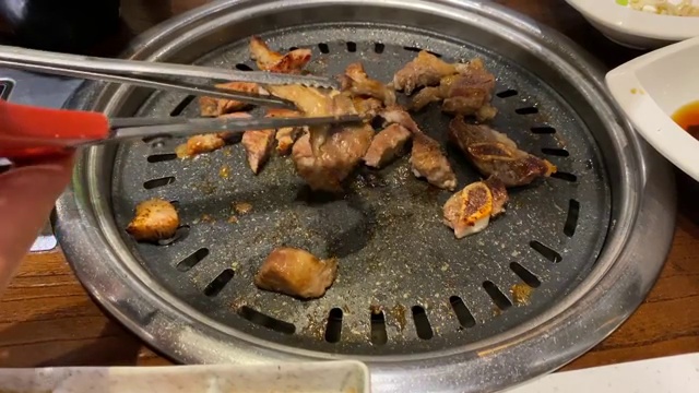 韩式食物韩餐韩国烤肉韩国料理视频素材