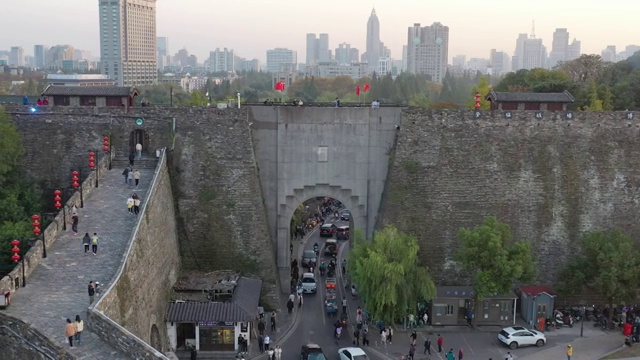 南京明城城墙古建筑视频素材