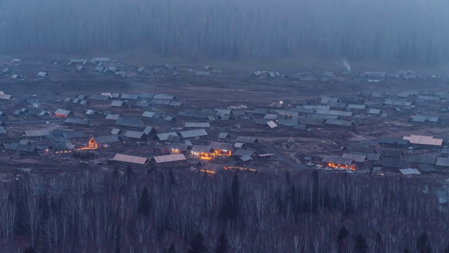 禾木村夜景视频素材