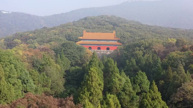 南京明孝陵古建筑秋季风光视频素材