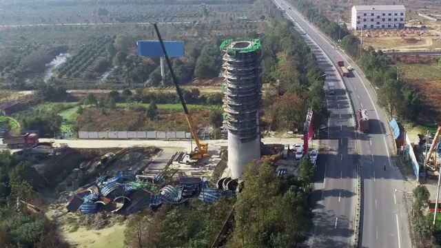 高铁建设视频素材