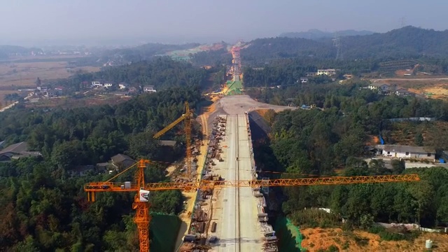 高铁建设视频素材