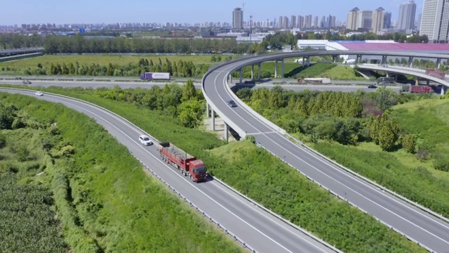 城市绕城高速视频素材