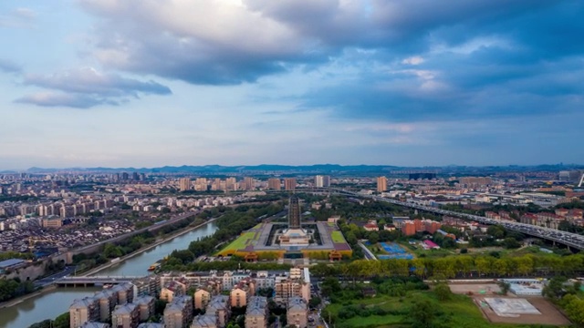 南京大报恩寺恩剧场航拍延时视频素材