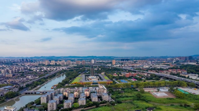 南京大报恩寺恩剧场航拍延时视频素材