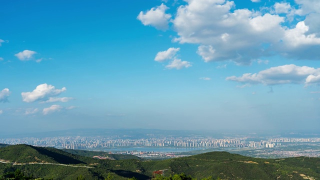 太原市全景白天多云延时视频素材