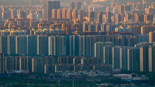 太原市全景白天多云延时视频素材