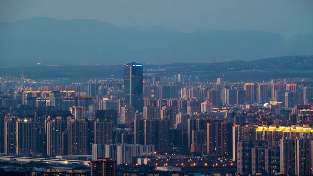 太原市全景夜景延时视频素材