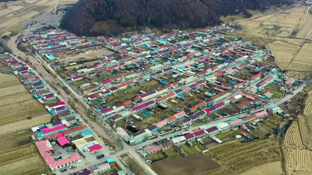 东北吉林集安农村航拍视频素材