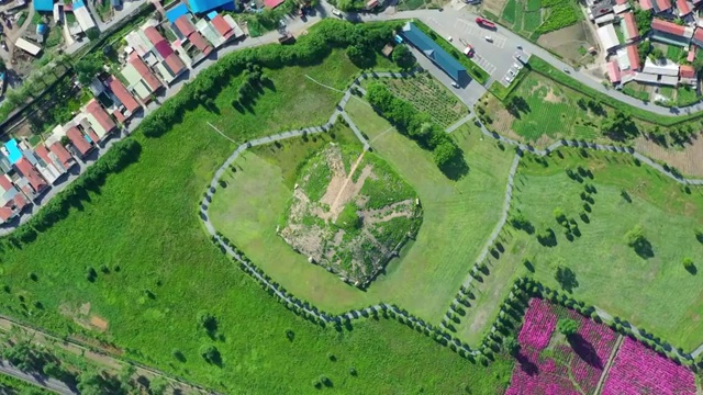 高句丽文物古迹旅游景区世界文化遗产好太王陵景区航拍视频下载