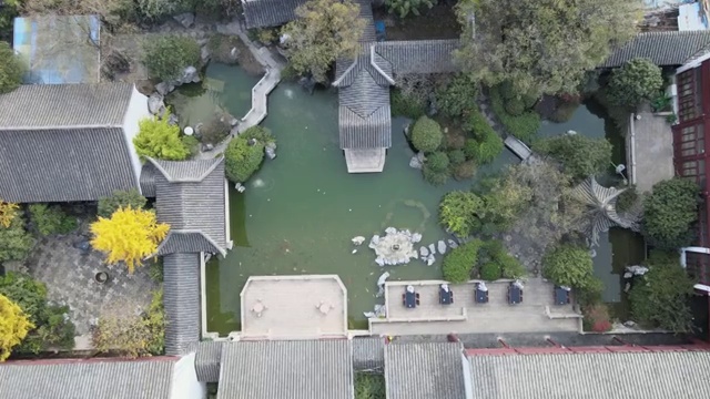 祝大椿故居，祝家花园视频素材