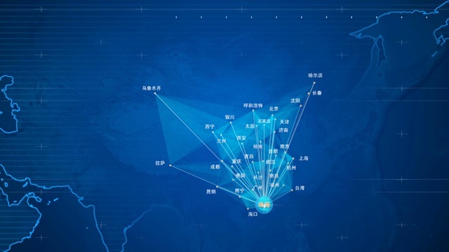 珠海辐射到中国全球全世界视频素材