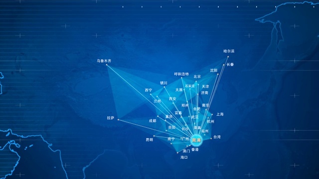 汕头辐射到中国全球全世界视频素材