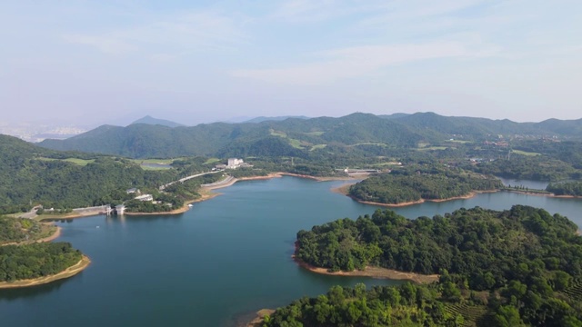 深圳东部华侨茶溪谷航拍视频素材