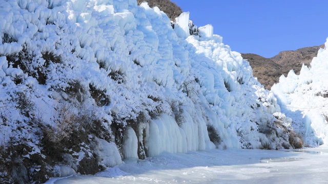 4K拍摄冰雪视频素材