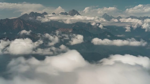 4K30P晴天云海云层高山延时视频素材