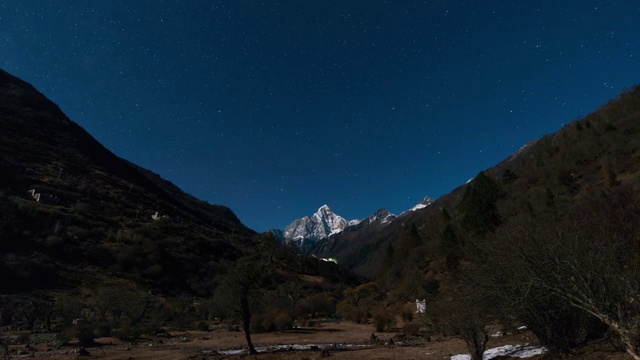 四姑娘山星空视频素材