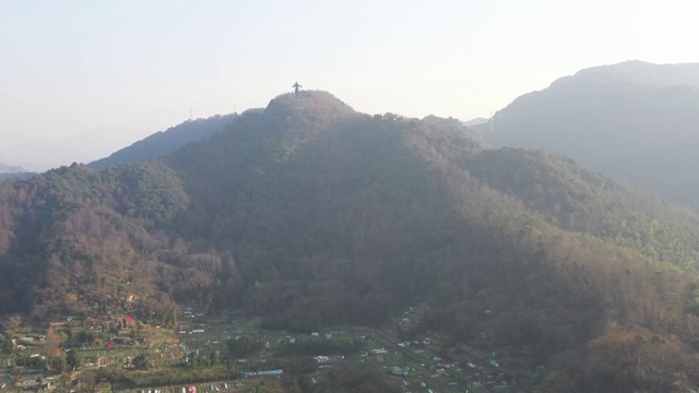 浙江绍兴：航拍国家历史文化名城绍兴 会稽山风景区视频素材