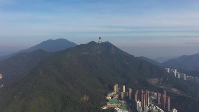 广东省深圳市罗湖区莲塘和仙湖植物园航拍视频素材