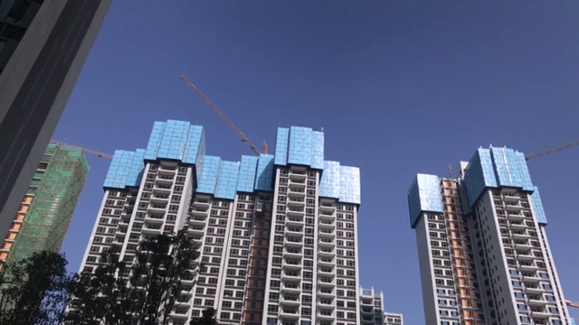 房地产新建楼盘居民楼视频素材