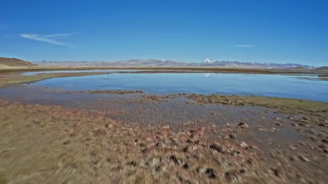 西藏风光日喀则雅鲁藏布江河谷湿地视频素材