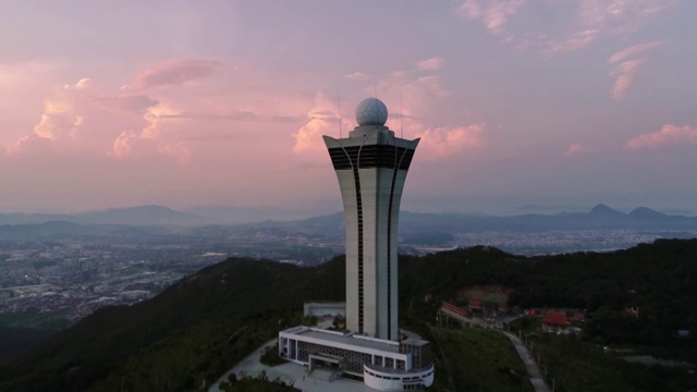 闽南晋江城市风光晋江夜景航拍晋江延时摄影航拍紫帽山视频素材