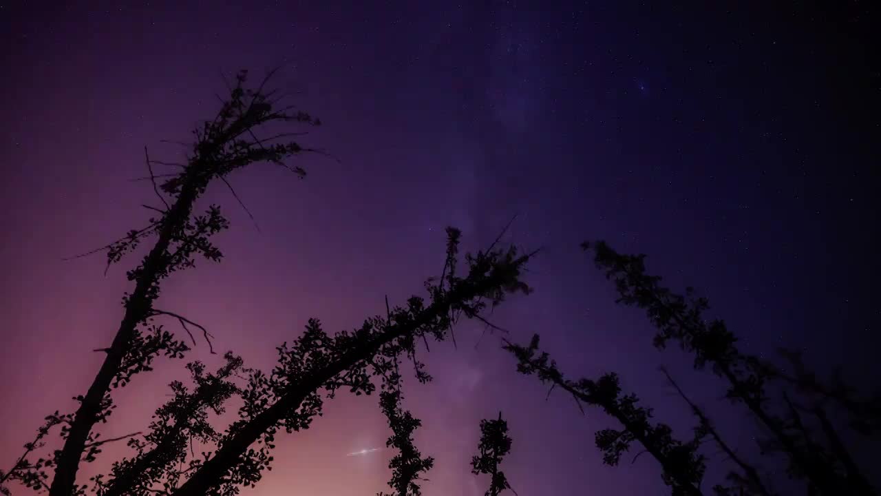 星空星轨延时素材视频素材