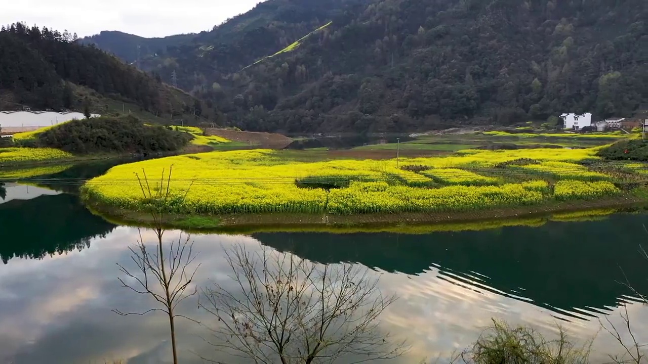 歙县武阳乡春季风光航拍视频素材