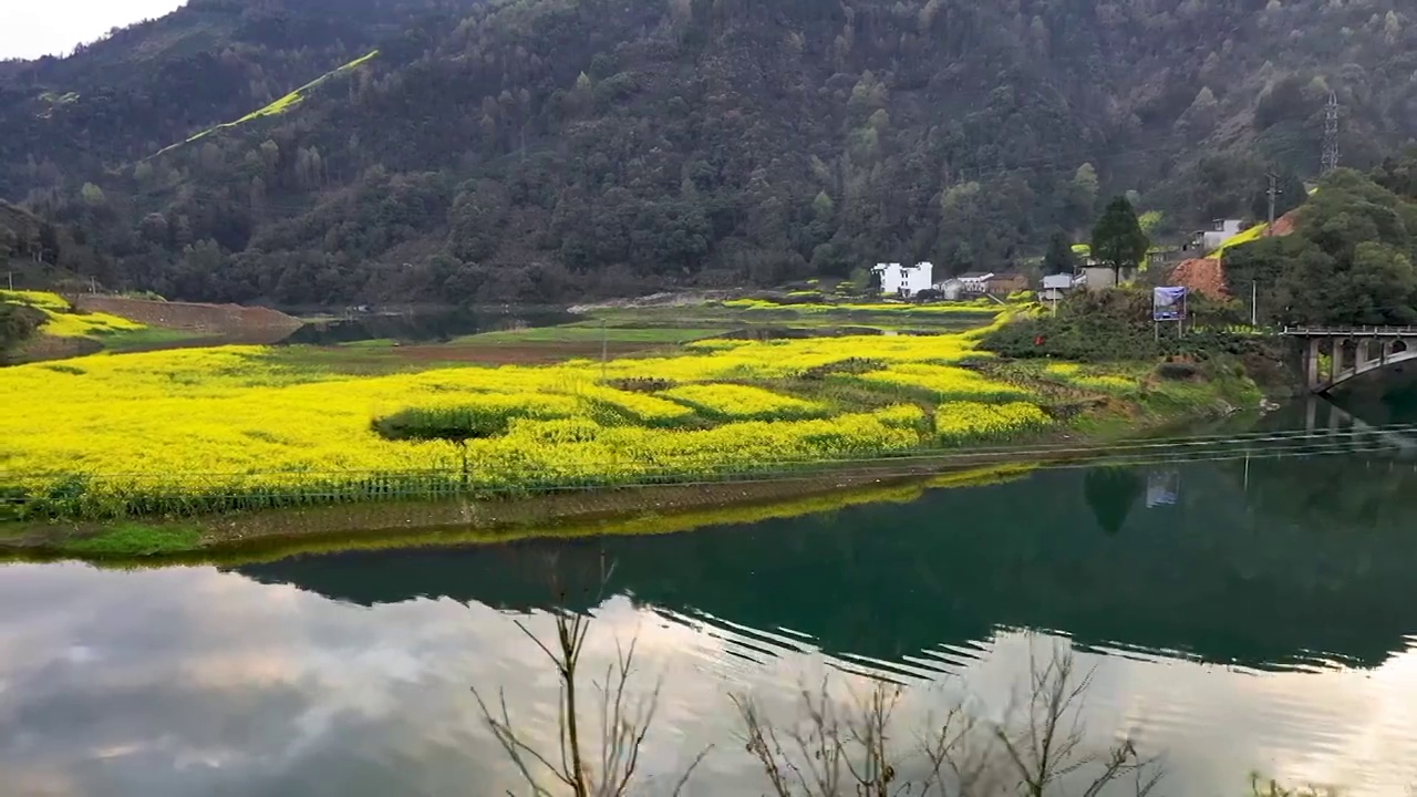 歙县武阳乡春季风光航拍视频素材