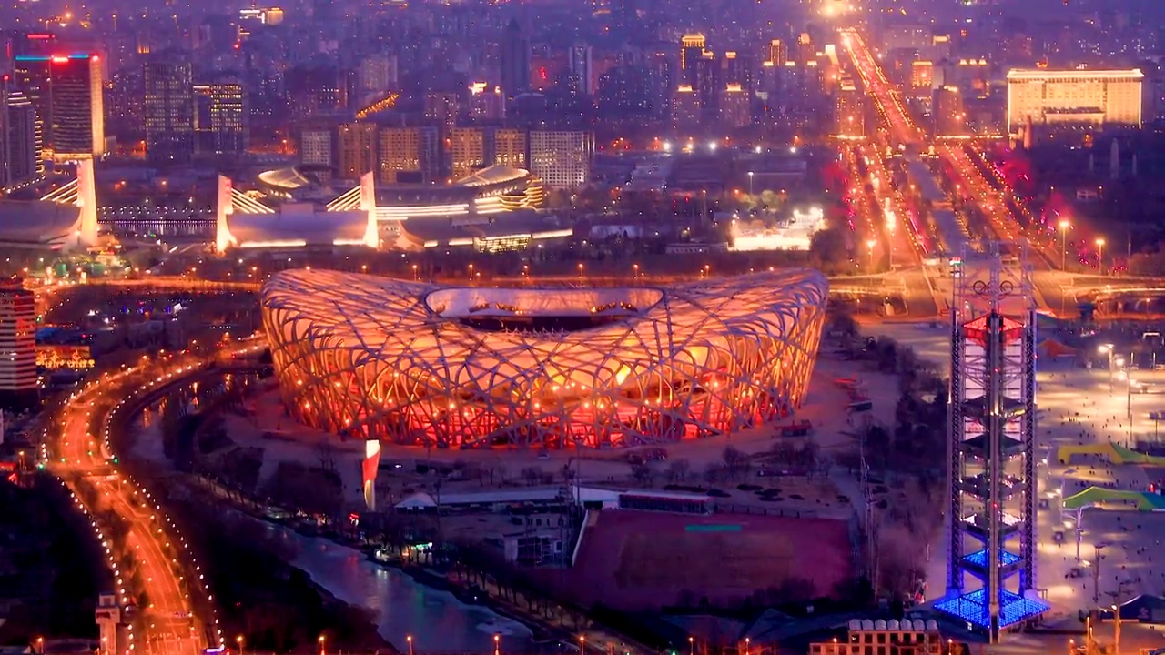 4K拍摄北京夜景风光视频素材画面2