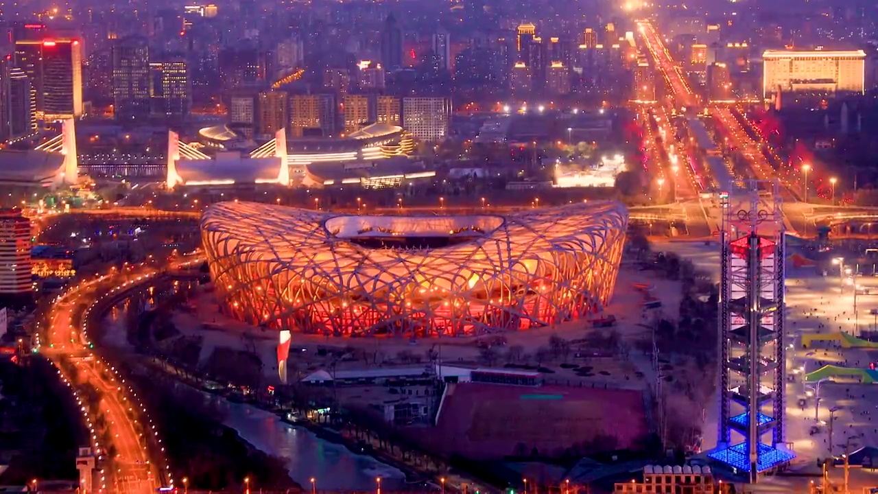 4K拍摄北京夜景风光视频素材画面4