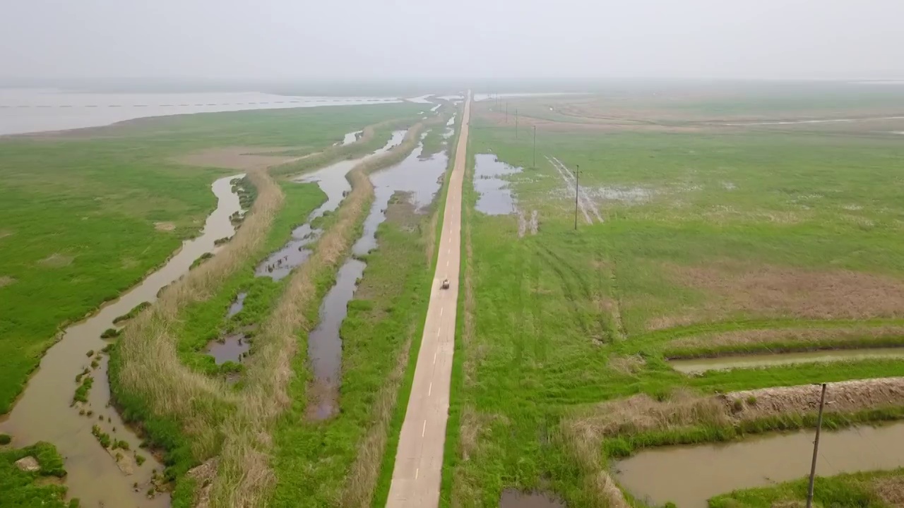 江西南昌鄱阳县南矶乡鄱阳湖湿地自然风光视频素材