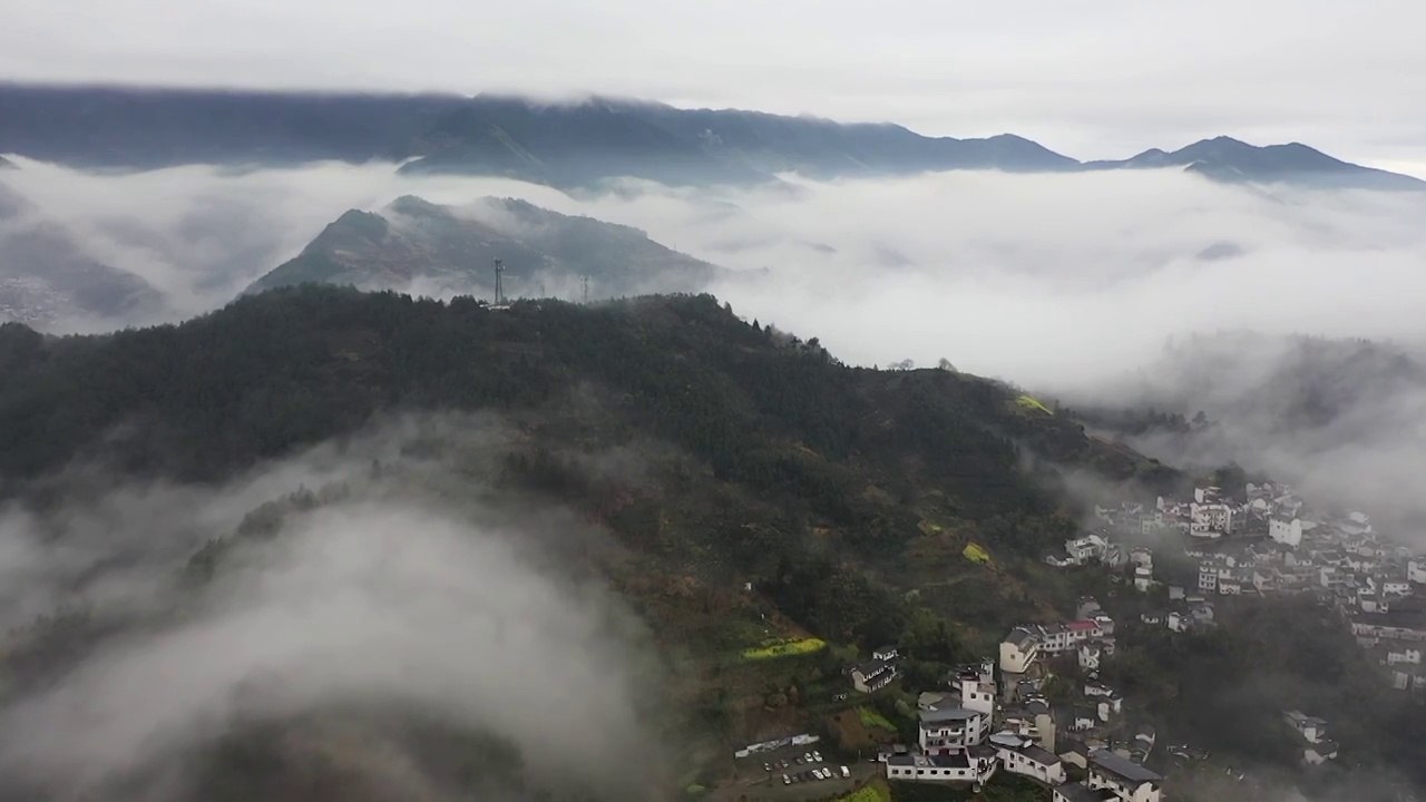 春季坡山风景区风光航拍视频素材