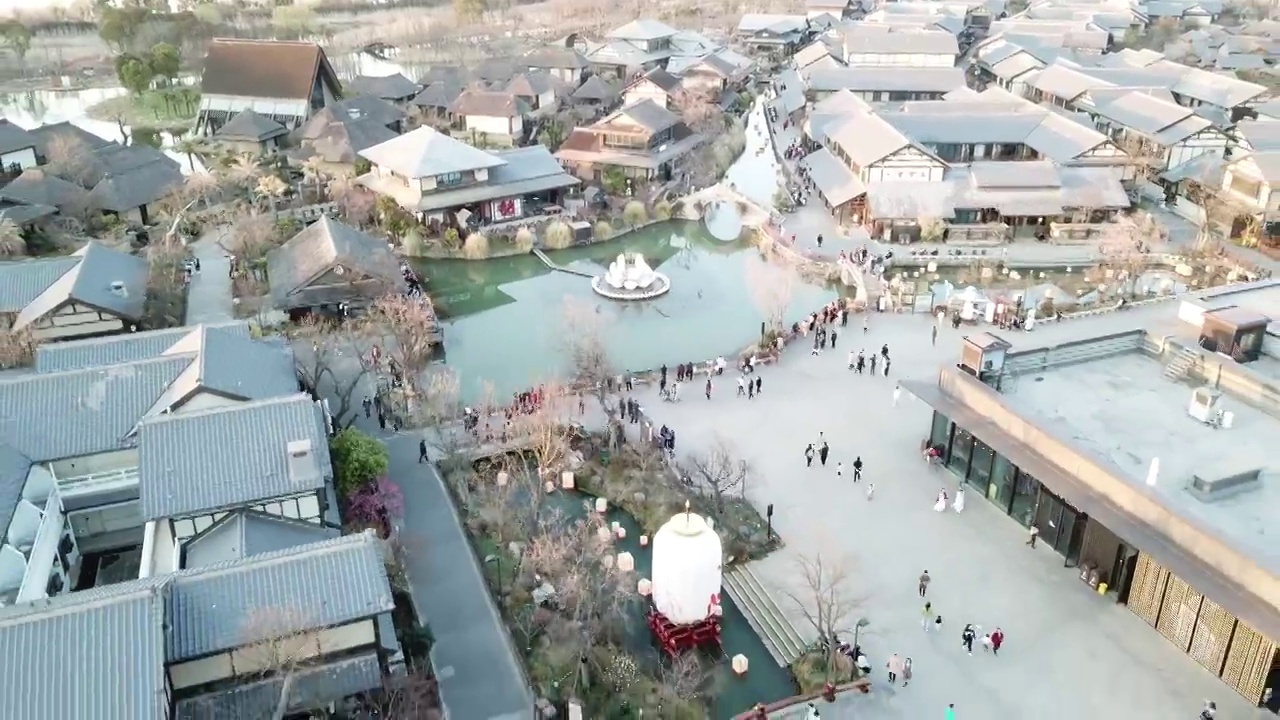 拈花湾全景,航拍视频视频素材