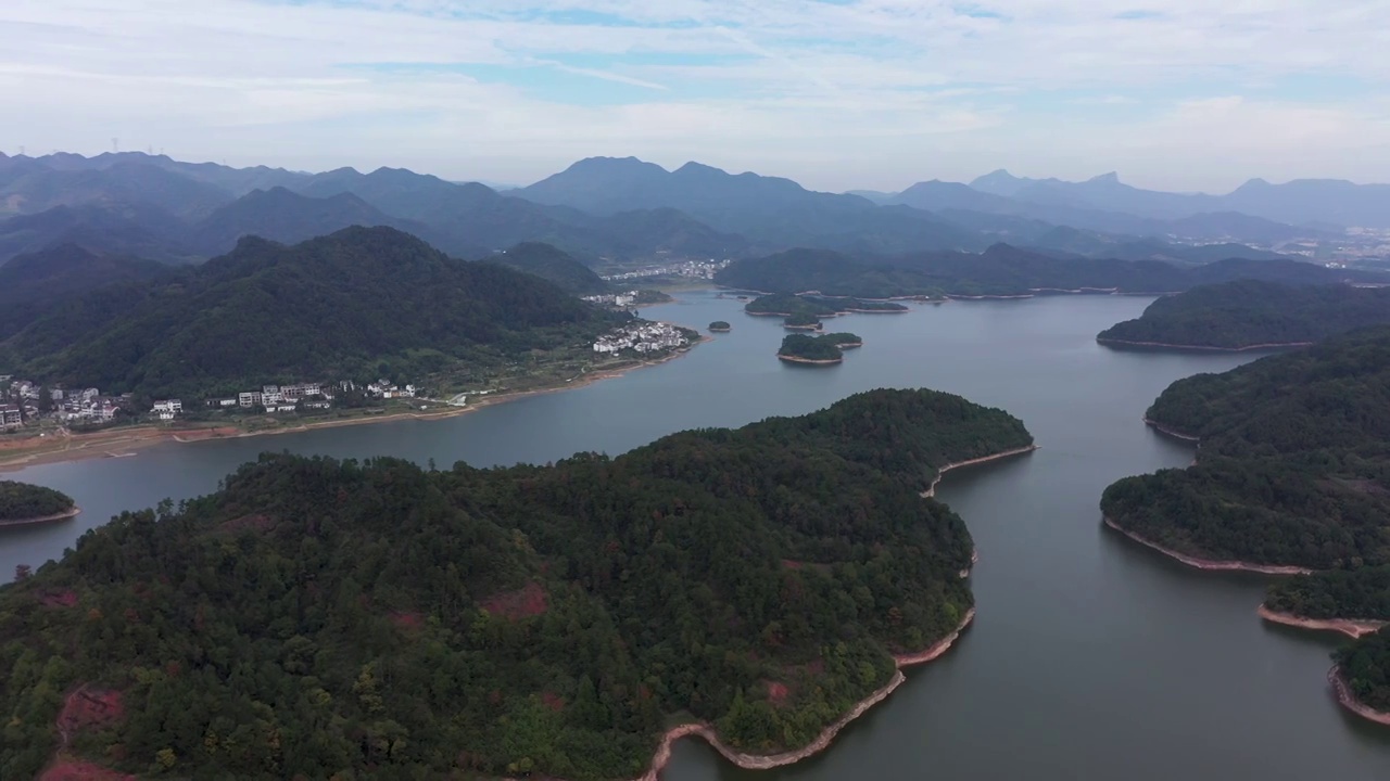 浦江通济湖风光航拍视频素材