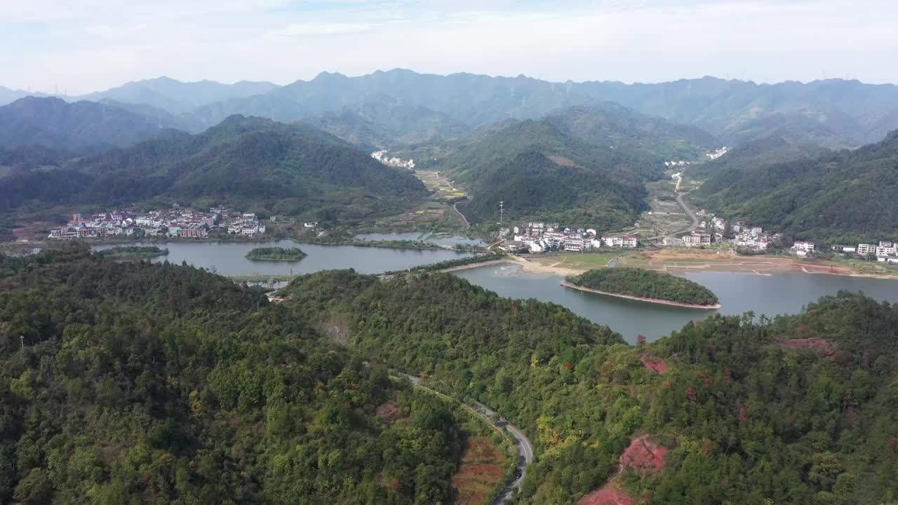 浦江通济湖风光航拍视频素材