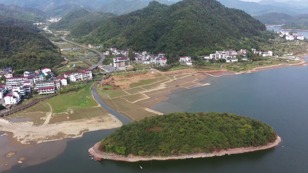 浦江通济湖风光航拍视频素材