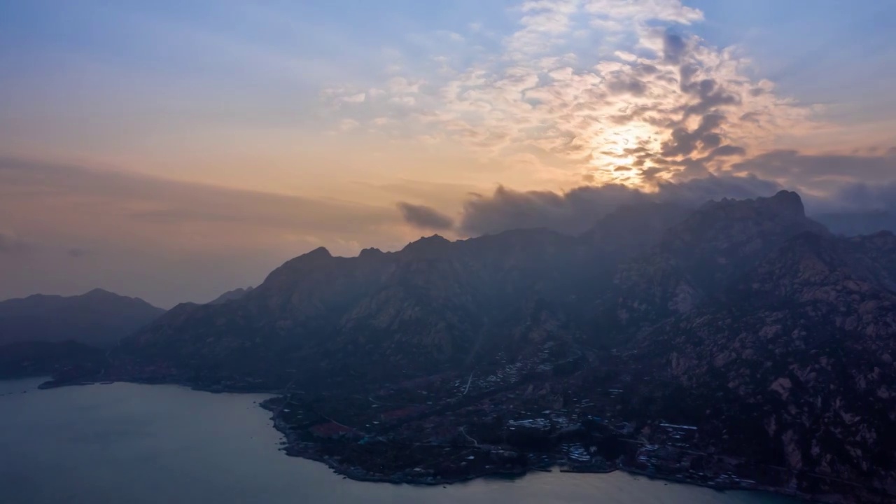 青岛崂山景区航拍全景图视频素材