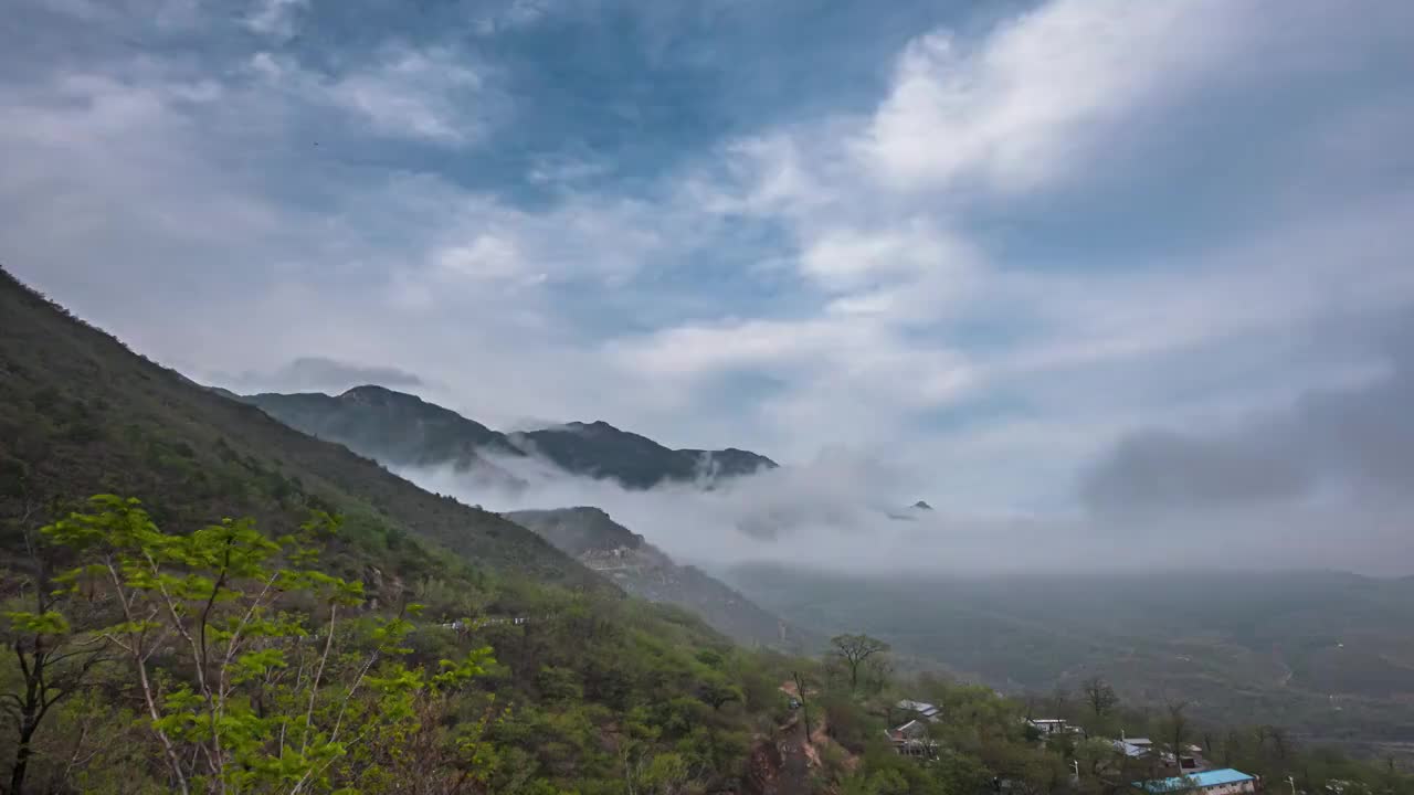 蒲洼云海延时视频视频素材