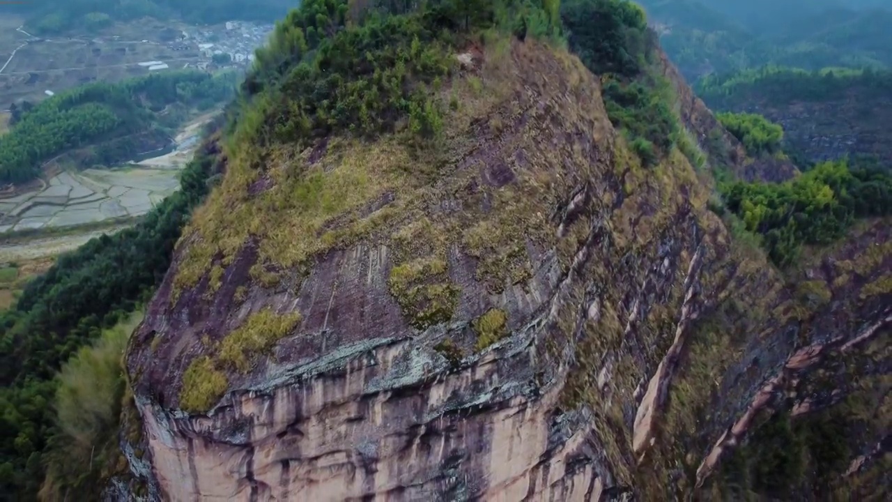 航拍泰宁喀斯特地质公园原始森林花岗岩山体泰宁旅游喀斯特地貌视频素材