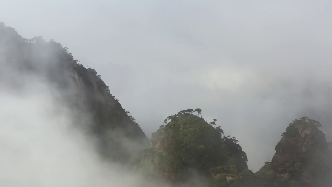 江西上饶：航拍三清山雨后云雾美如仙境视频素材